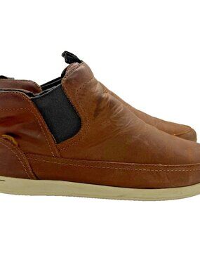 Reef Men's Cushion Swami LE Suede Leather Tobacco/Cork Slip-On Shoes A3YPOTCK 11